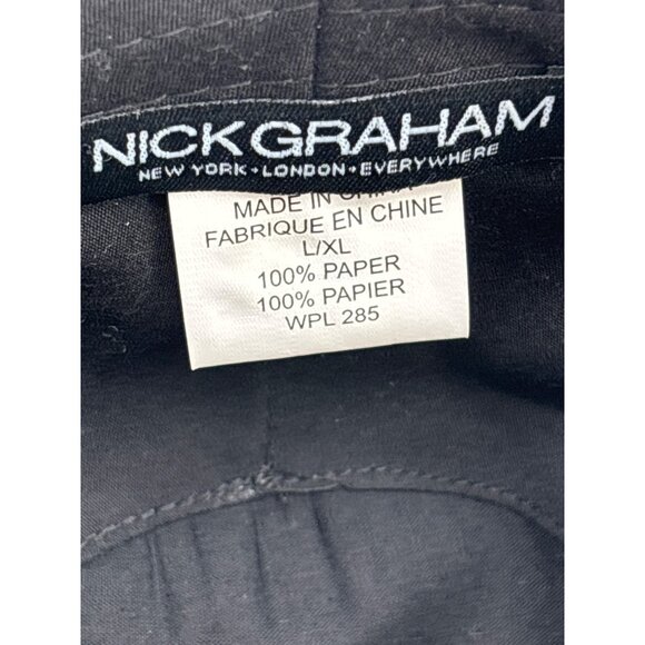 Nick Graham Post-Prep Fedora Hat 100% Paper Woven Design Black Band Classic Styl - Picture 7 of 7